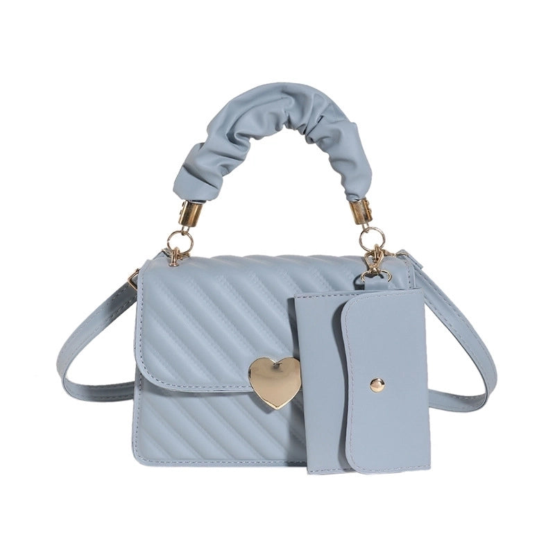 Women's Medium Pu Leather Solid Color Streetwear Magnetic Buckle Crossbody Bag