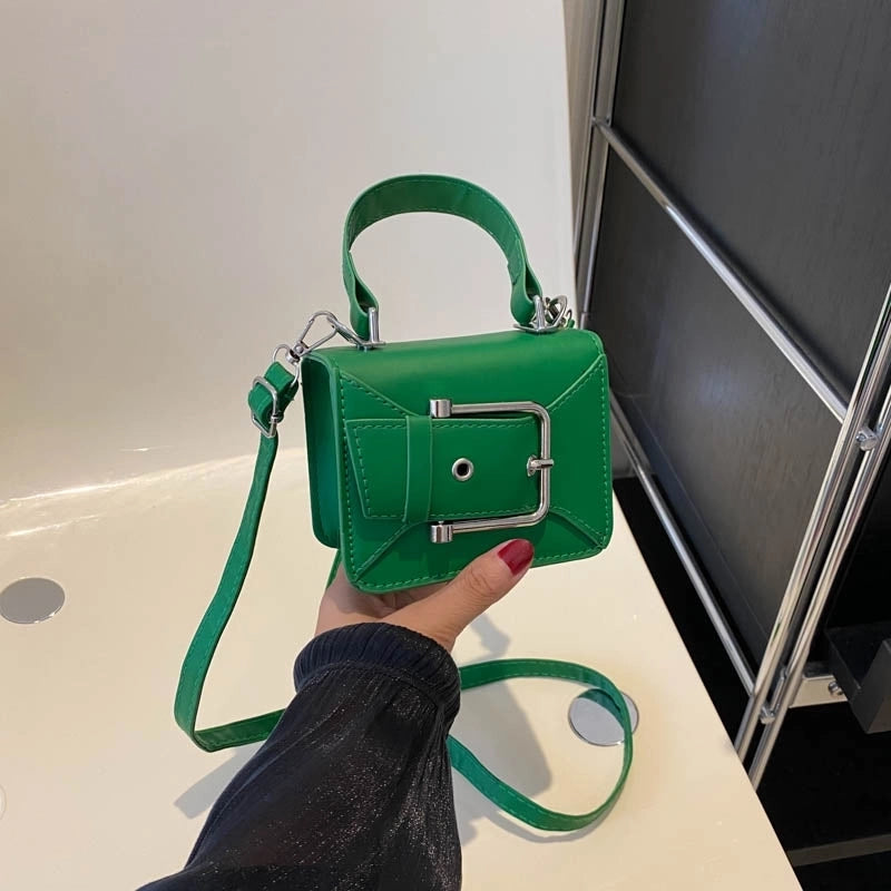 Women's All Seasons Pu Leather Solid Color Streetwear Square Magnetic Buckle Handbag