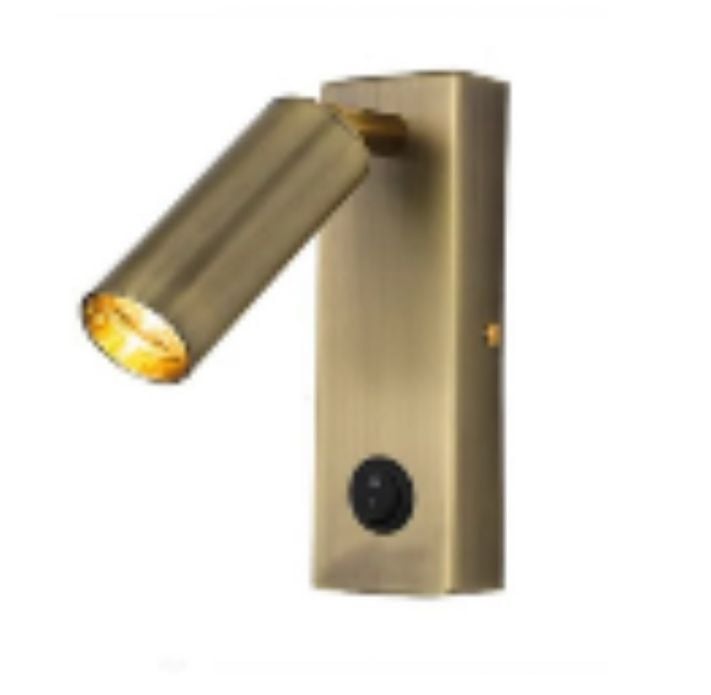 Minimalist LED Gold Wall Light with Adjustable Arm