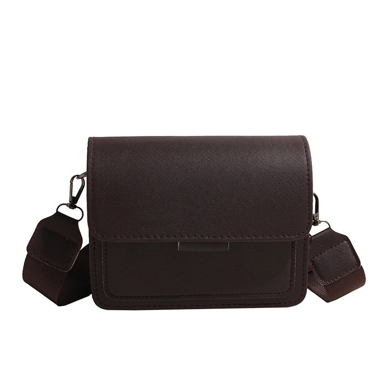Women's Medium Pu Leather Solid Color Vintage Style Classic Style Square Flip Cover Crossbody Bag