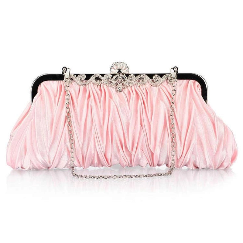 White Red Purple Solid Color Square Evening Bags