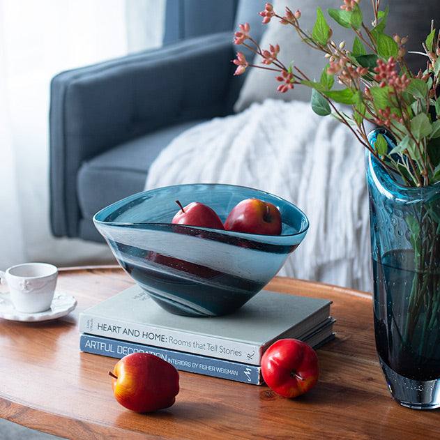 Sandstorm Decorative Bowl Large - Blue Grey