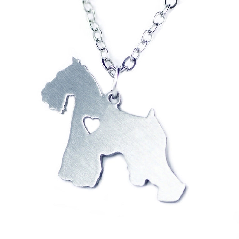 304 Stainless Steel Cute Slice Polishing Animal Dog Necklace Titanium Steel Necklace
