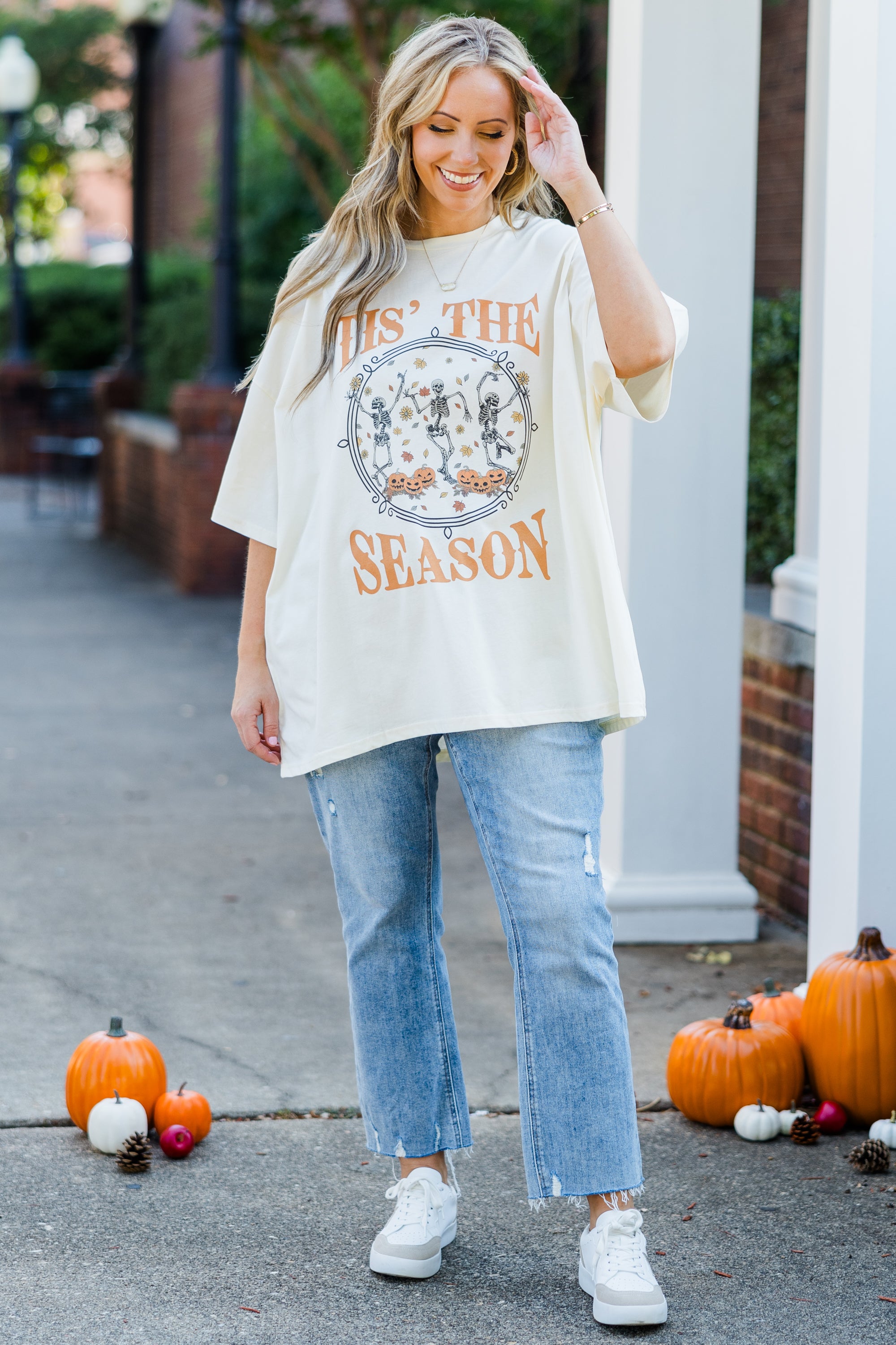 Tis' The Season Boyfriend Tee. Ivory