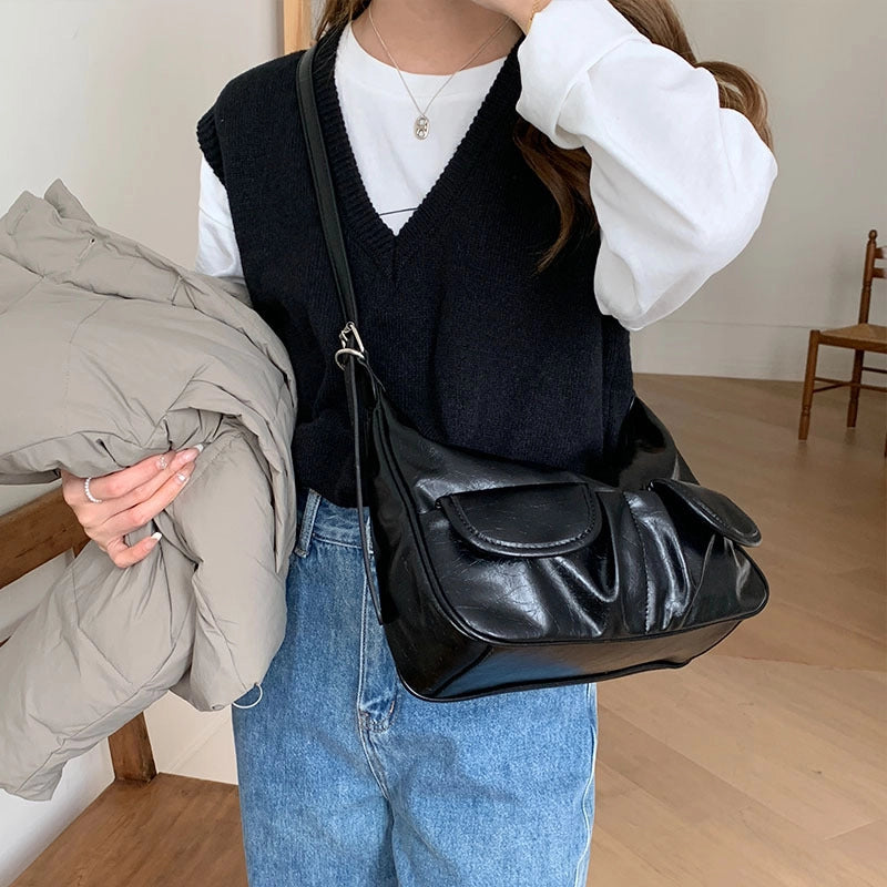 High-end Fashion Portable Underarm Bag For Women New Trendy Simple Commuter Shoulder Messenger Bag