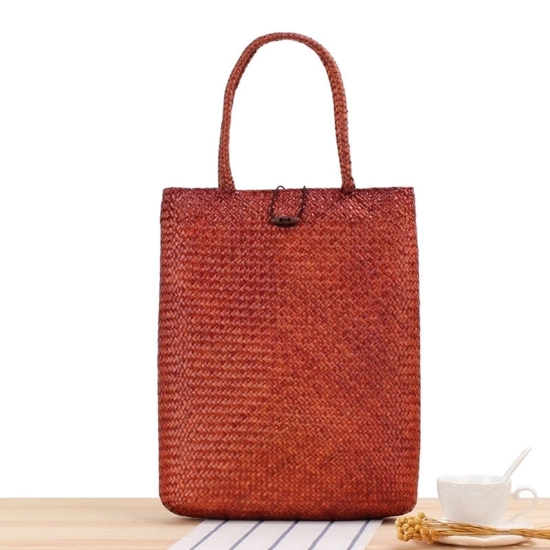 Women's Large Vintage Style Straw Bag