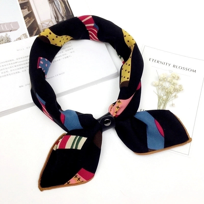 Unisex Sweet Stripe Silk Scarf