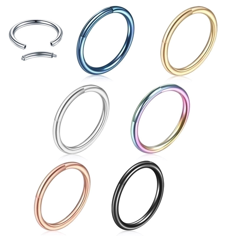 Minimalist Round Stainless Steel Plating Nose Ring 1 Piece