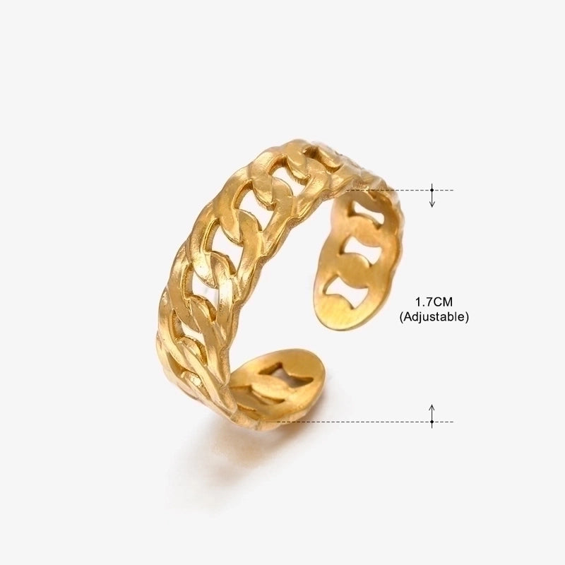 3 Pieces Basic Classic Style Geometric Leaf Stainless Steel Plating Open Rings