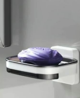 Wall Mounted Double-Layer Drainage Soap Box. Household Soap Rack. Bathroom Soap Box Storage