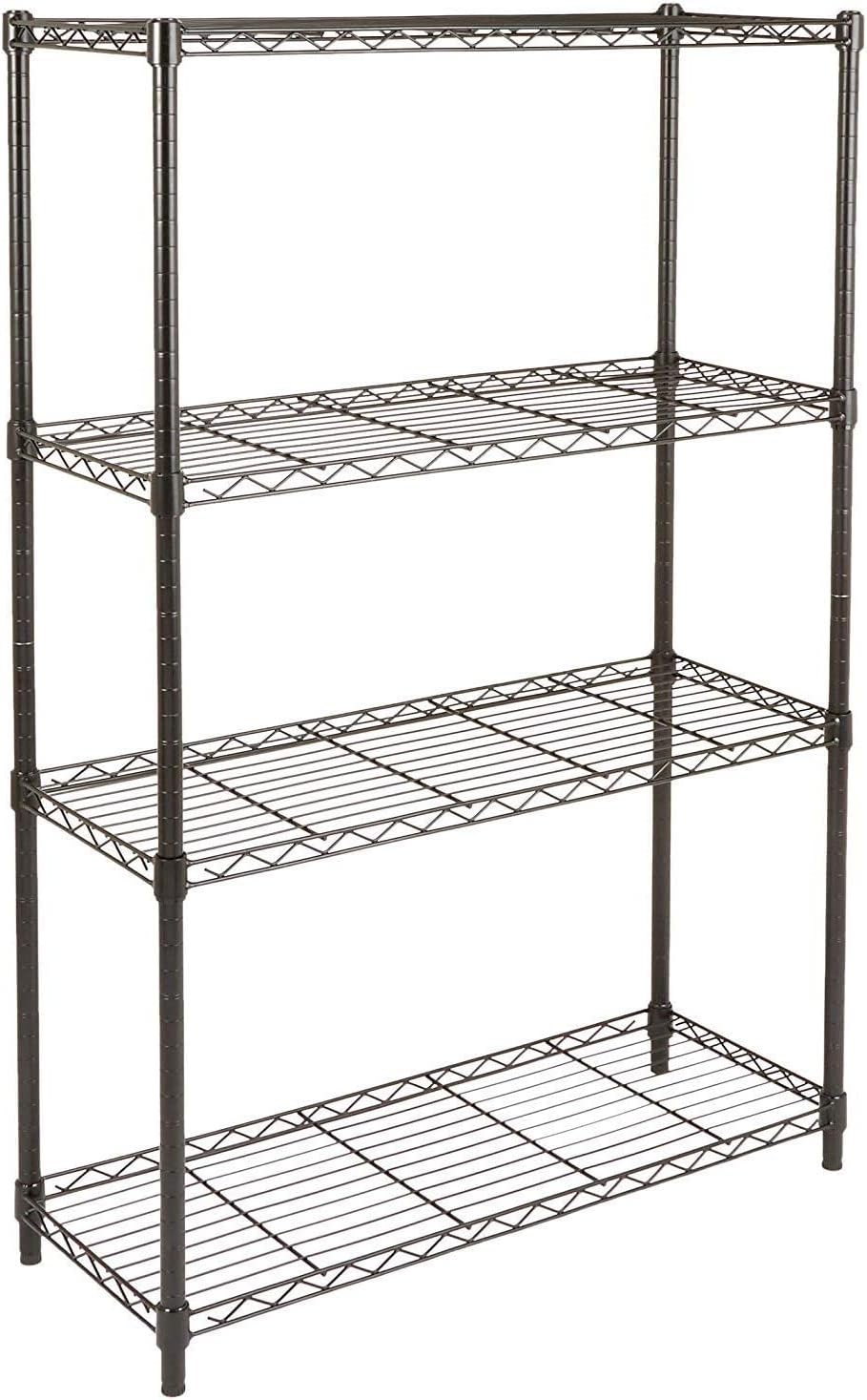 Amazon Basics 5-Shelf Adjustable Heavy Duty Steel Wire Rack Storage Shelving Organizer for Kitchen, Garage, 36