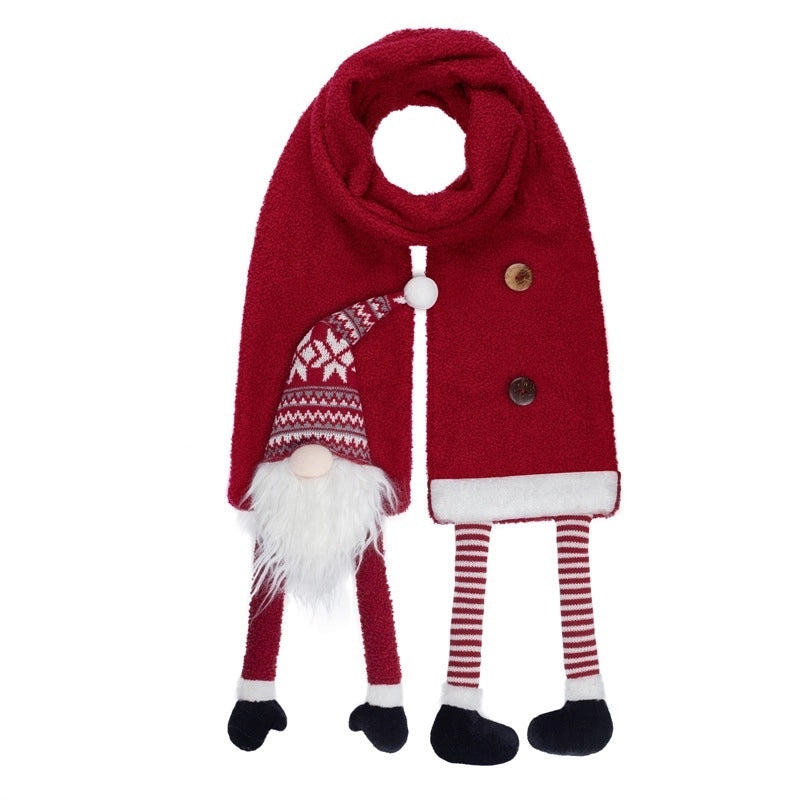Winter Scarf New Christmas Gift Nordic Faceless Santa Claus Scarf Christmas Decorations