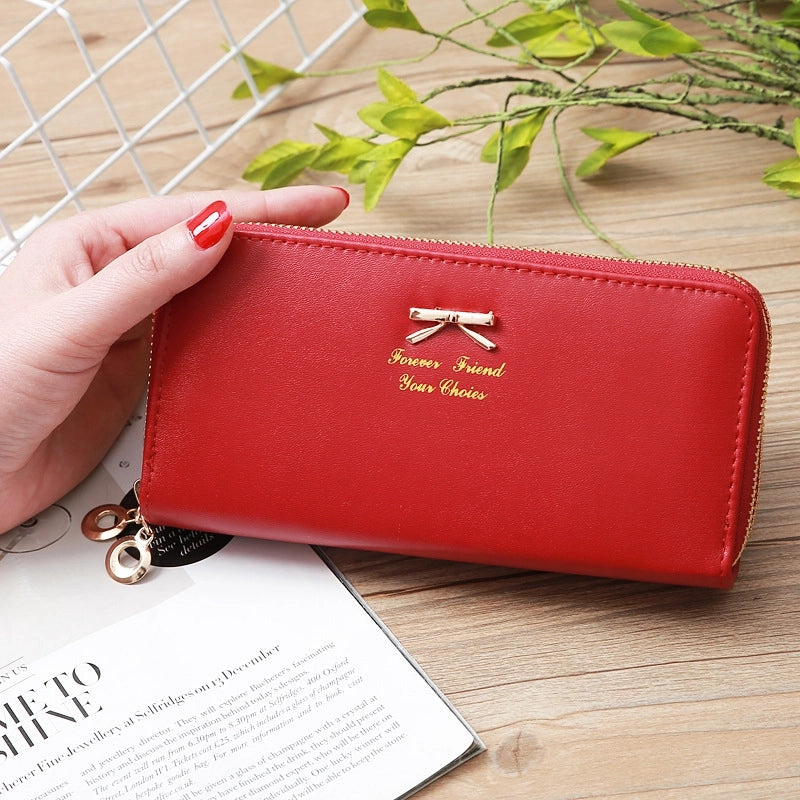 Accessories Korean Bowknot Letter Double Zipper Coin Purse