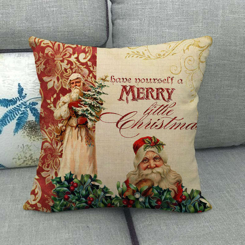 18 Cojines Merry Xmas Couch Throw Pillow Cover Case Home Sofa Decor Pillowslip