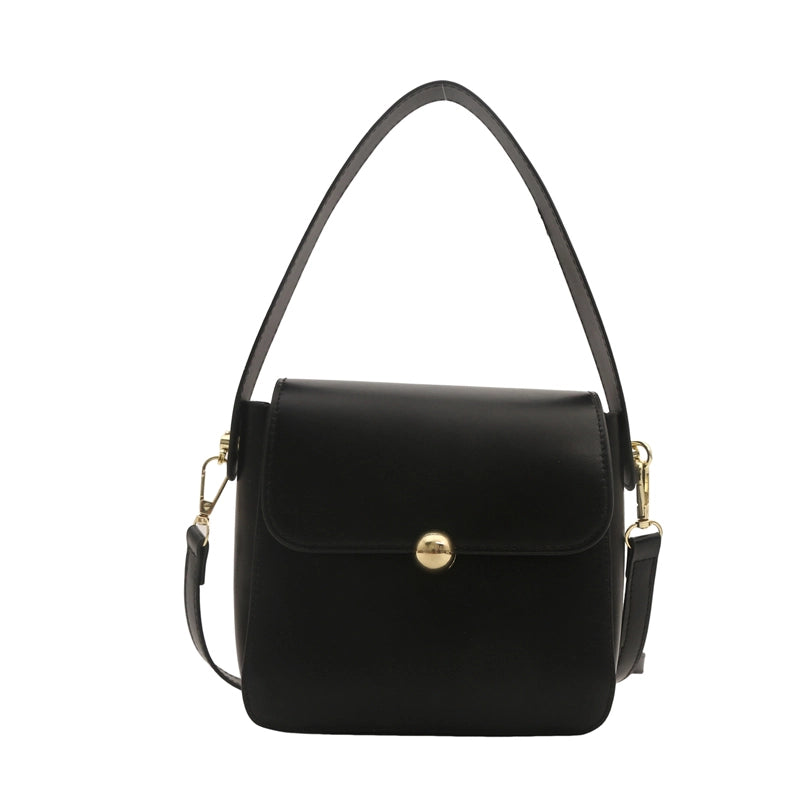 Women's Pu Leather Solid Color Streetwear Flip Cover Crossbody Bag