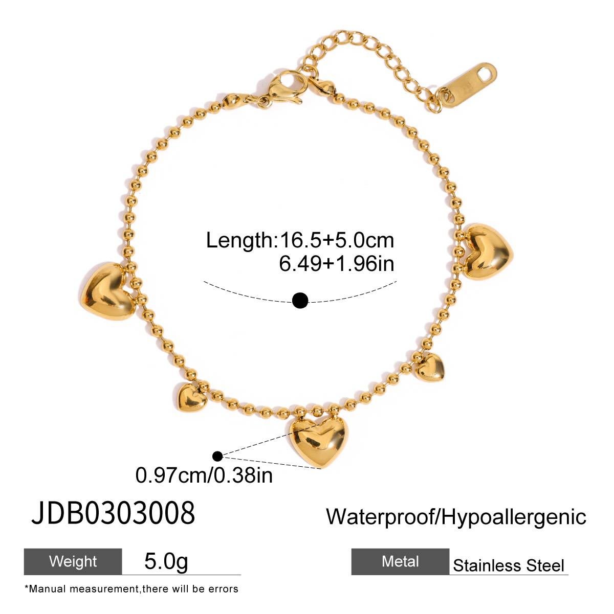 Jie Ding Stainless Steel Love Bracelet 18K Gold Hand Jewelry Titanium Steel