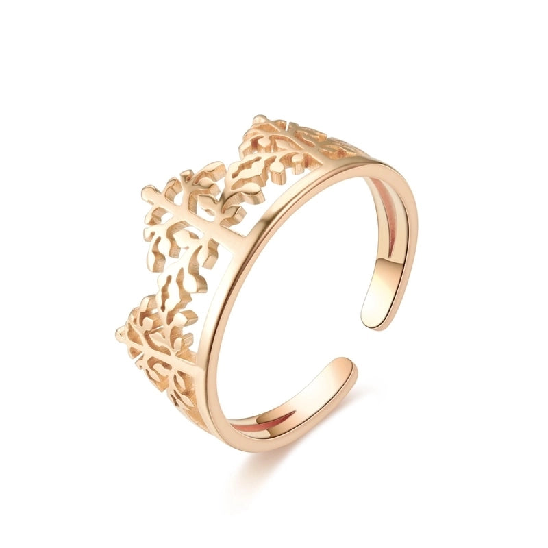 Heart Titanium Steel 18K Gold Plated Carving