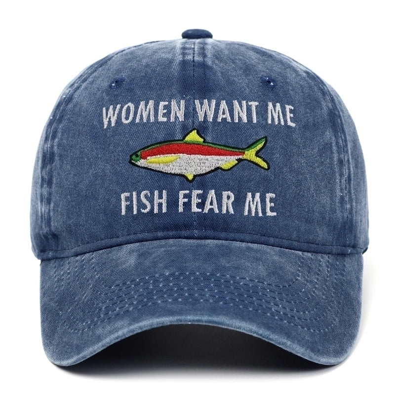 Unisex Hip-hop Basic Retro Letter Fish Embroidery Curved Eaves Baseball Cap