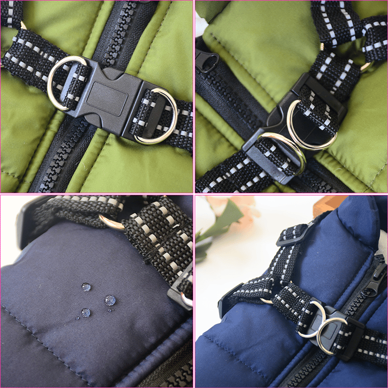 ?Christmas sale-49% Off?Winter Warm Pet Dog Waterproof Jacket With Harness