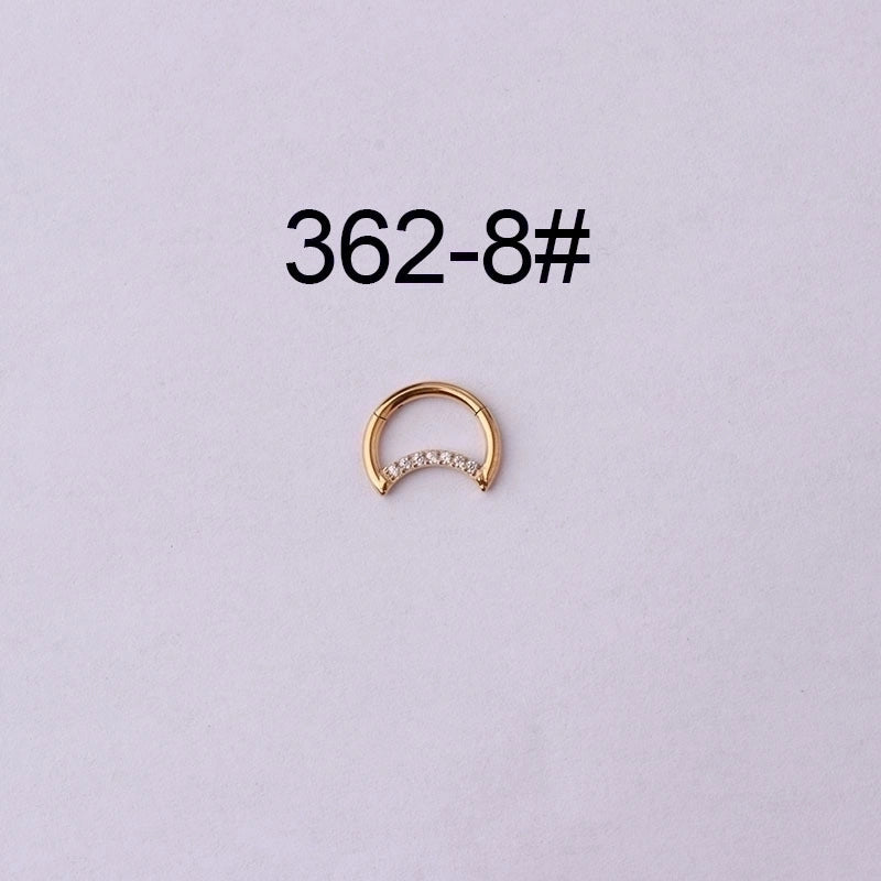 Nose Rings & Studs Fashion Water Droplets 316L Stainless Steel  Plating