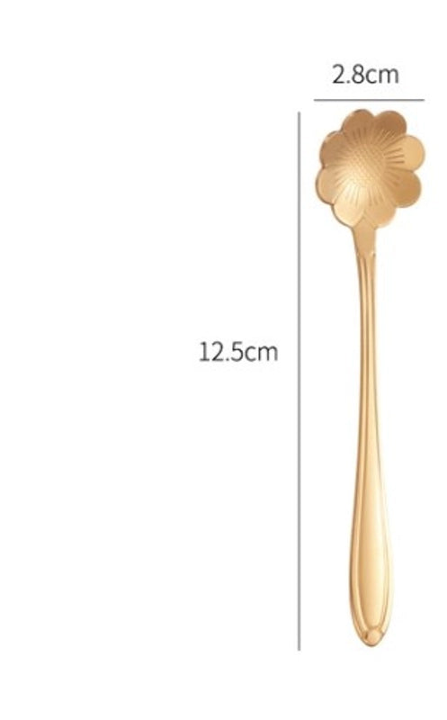 Casual Flower Stainless Steel Spoon