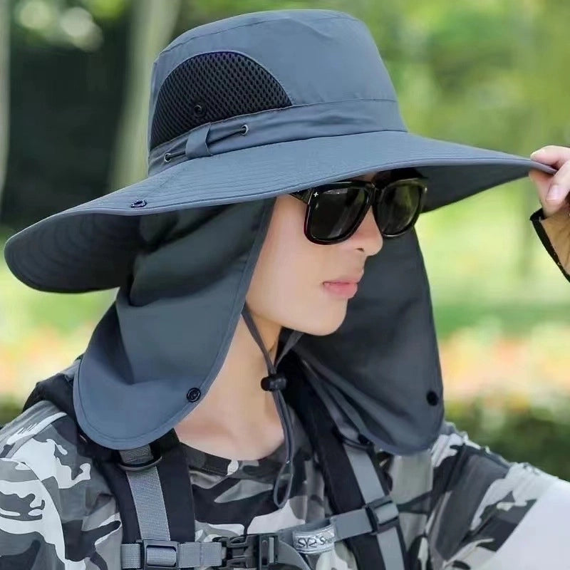 Men's Minimalist Color Block Big Eaves Bucket Hat