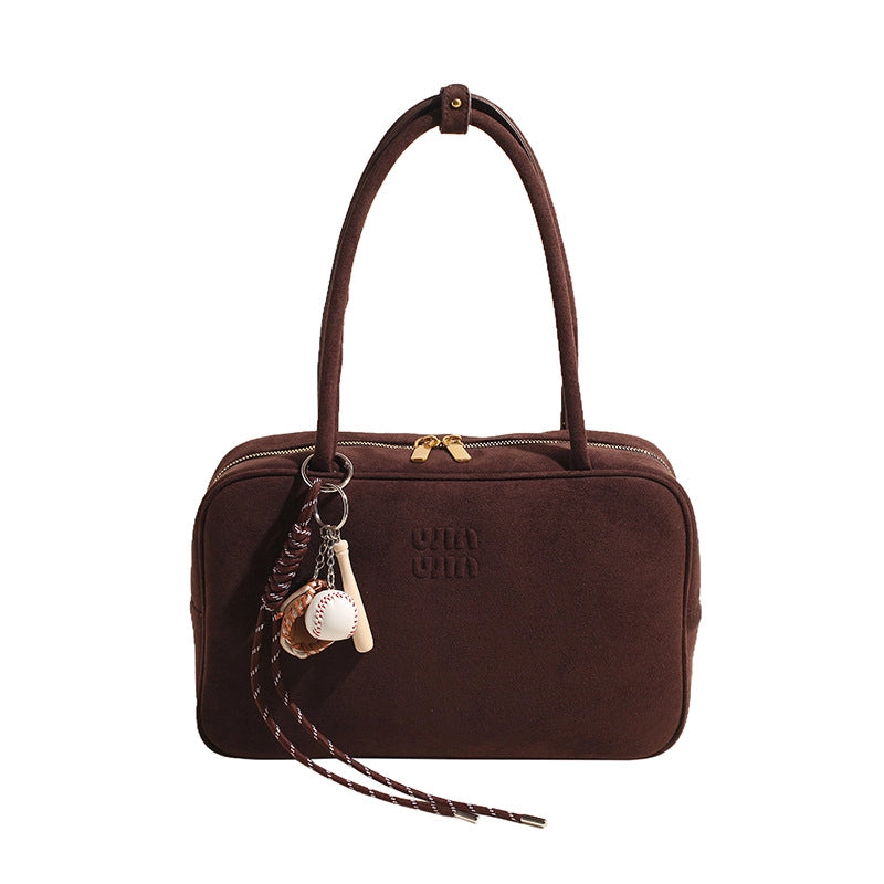 Women's Pu Leather Solid Color Basic Square Zipper Shoulder Bag Handbag Crossbody Bag