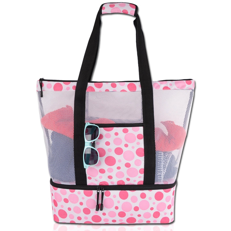 Unisex Basic Classic Style Solid Color Polyester Net Travel Bags