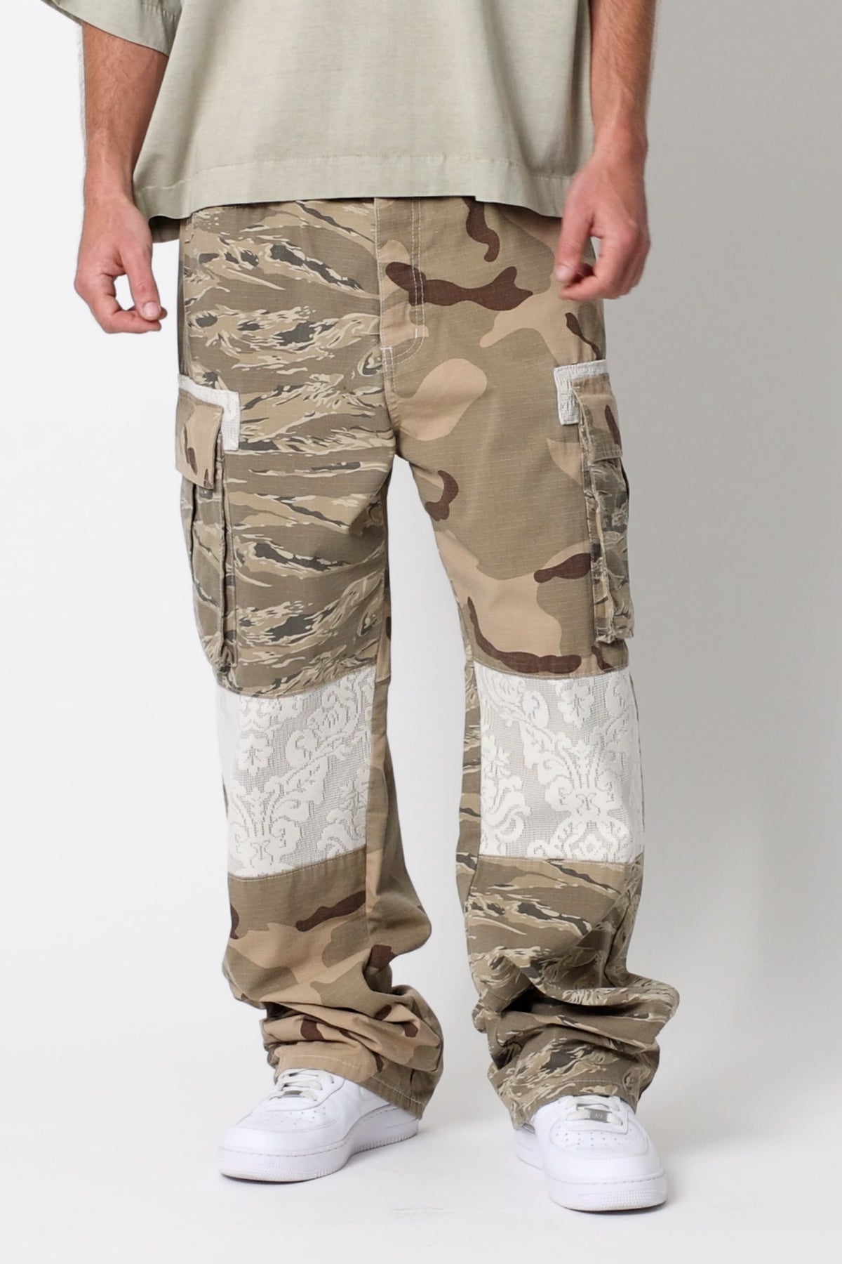 Ultra Baggy Mixed Camo Cargo Pants - Multi