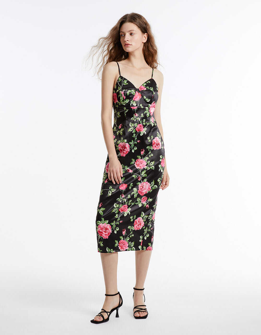 VESTIDO DE TIRAS CON ESTAMPADO FLORAL