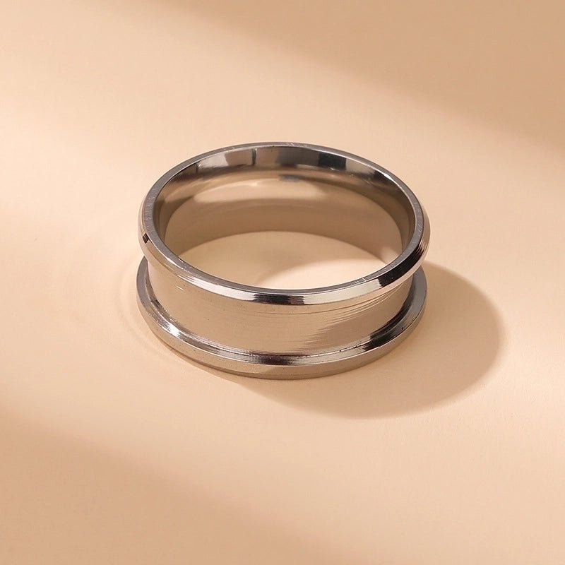 Minimalist Geometric Stainless Steel Rings