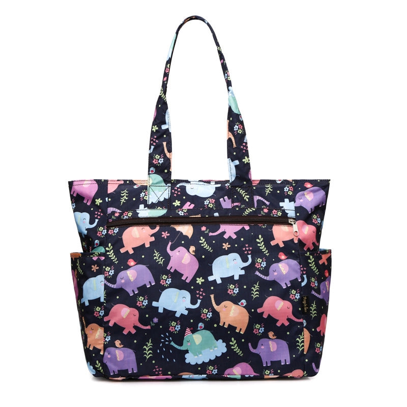 Women's Large Canvas Oxford Cloth Printing Vintage Style Classic Style Square Zipper Shoulder Bag