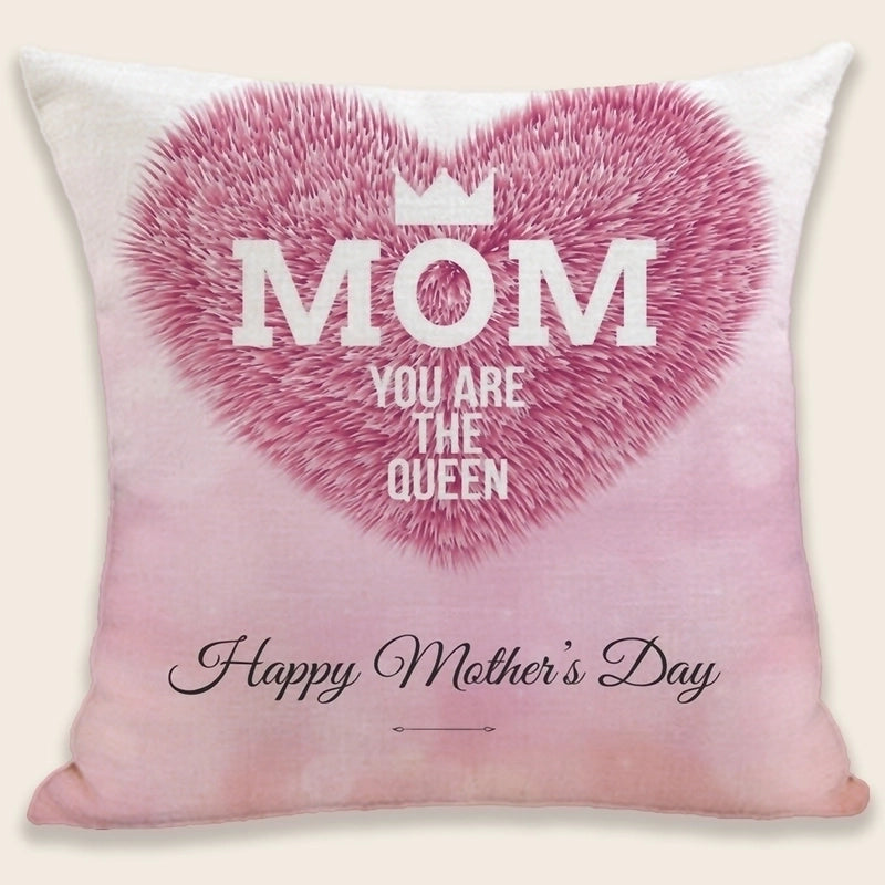 Mama Minimalist Classic Style Letter Plush Pillow Cases