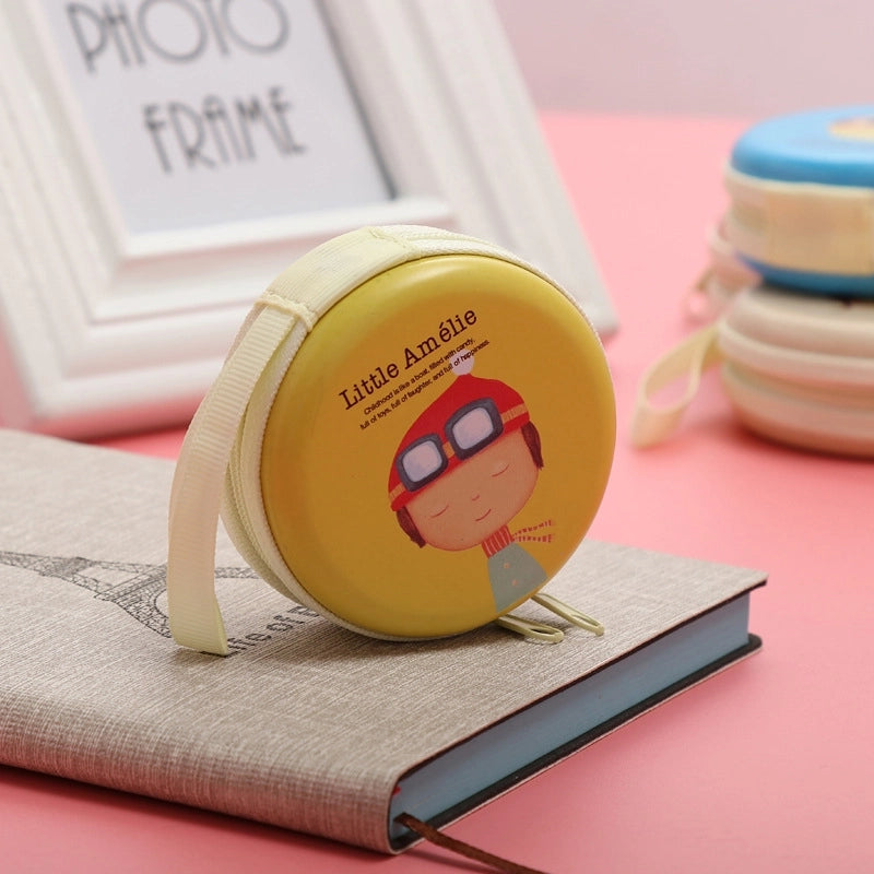 Women's Cartoon Letter Tinplate Zipper Coin Purses