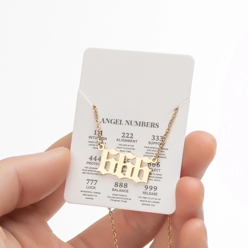 Retro Letter 201 Stainless Steel 18K Gold Plated Plating Stainless Steel Necklaces