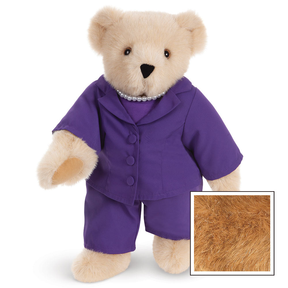 15 In. Business Bear, Purple Suit