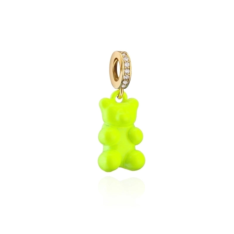 Jewelry Painted Bear Color Pendant Copper Jewelry Accessories Diy Jewelry Necklace Bracelet
