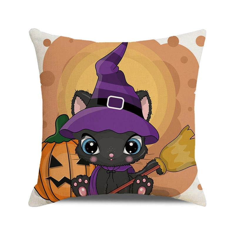 Halloween Cartoon Style Letter Dog Cat PP Cotton Couch & Sofa Decor