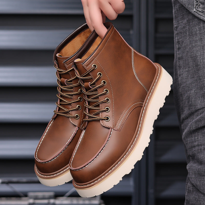 Men's Leather British Style Martin Boots