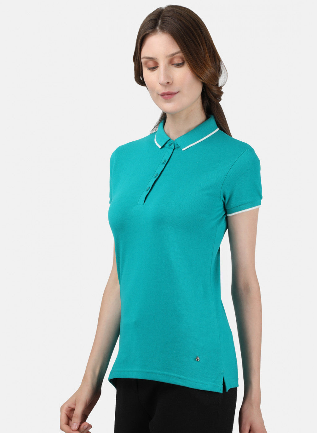 Womens Blue Plain T-Shirt