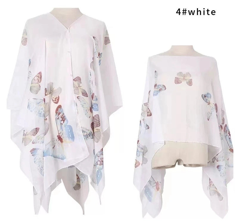 Women's Cute Sweet Printing Polyester Printing Silk Scarf