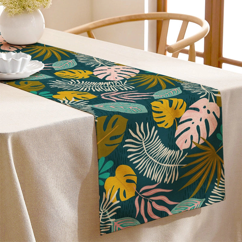 Elegant Classical Leaf Linen Tablecloths