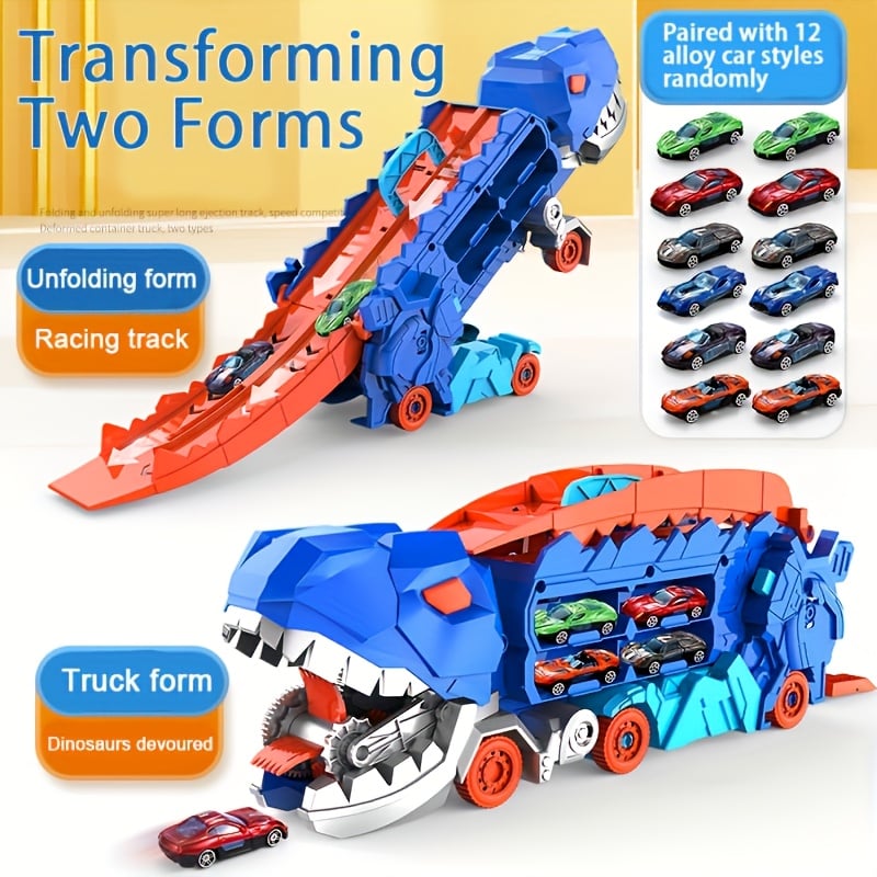 🚗 FREE SHIPPING🚗Transport Dinosaur Truck with Foldable Sliding