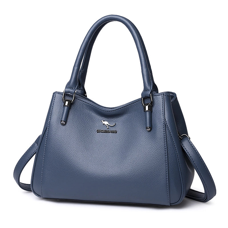 Women's Medium Pu Leather Solid Color Elegant Vintage Style Square Zipper Crossbody Bag