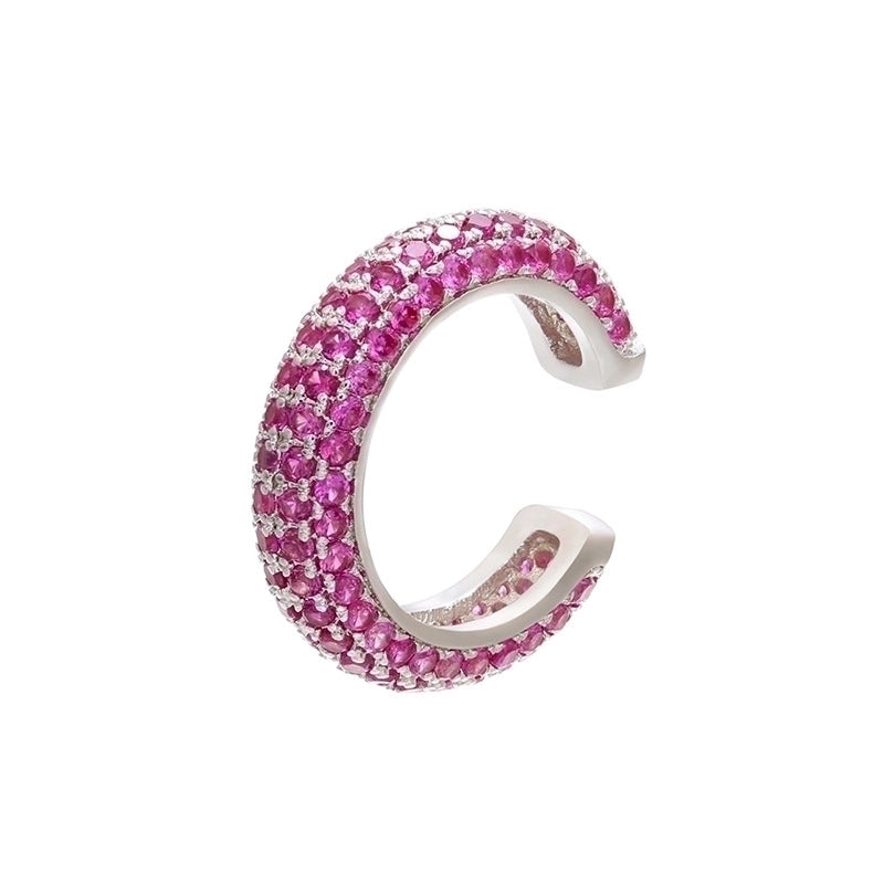 1 Piece Fashion C Shape Plating Inlay Copper Rhinestones Ear Clips