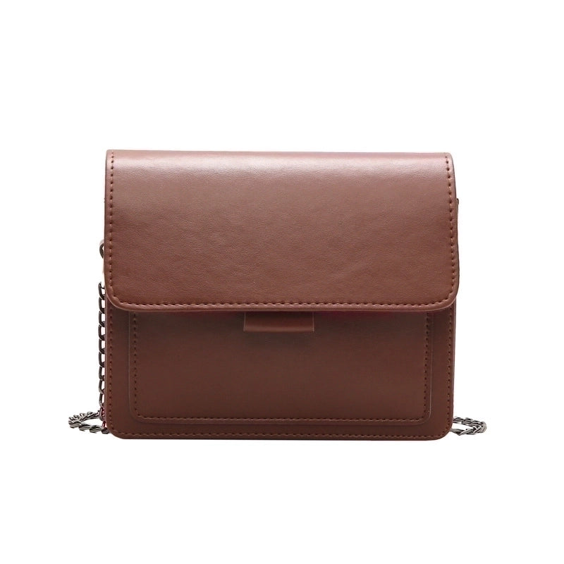 Small Pu Leather Vintage Style Square Bag