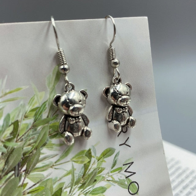 Heart & Teddy Bear Earrings