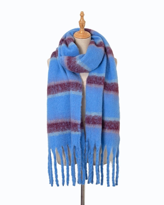 Women's Minimalist Classic Style Color Block Polyester Scarf
