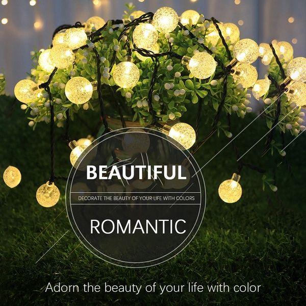 SOLAR POWERED LED OUTDOOR STRING LIGHTS