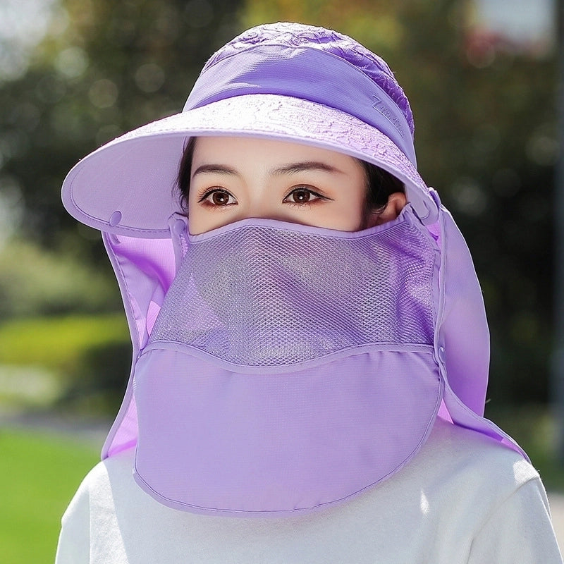 Women's Minimalist Solid Color Big Eaves Sun Hat